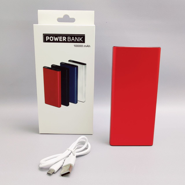 Портативное зарядное устройство Power Bank 10000 mAh / Micro, Type C, 2 USB-выхода